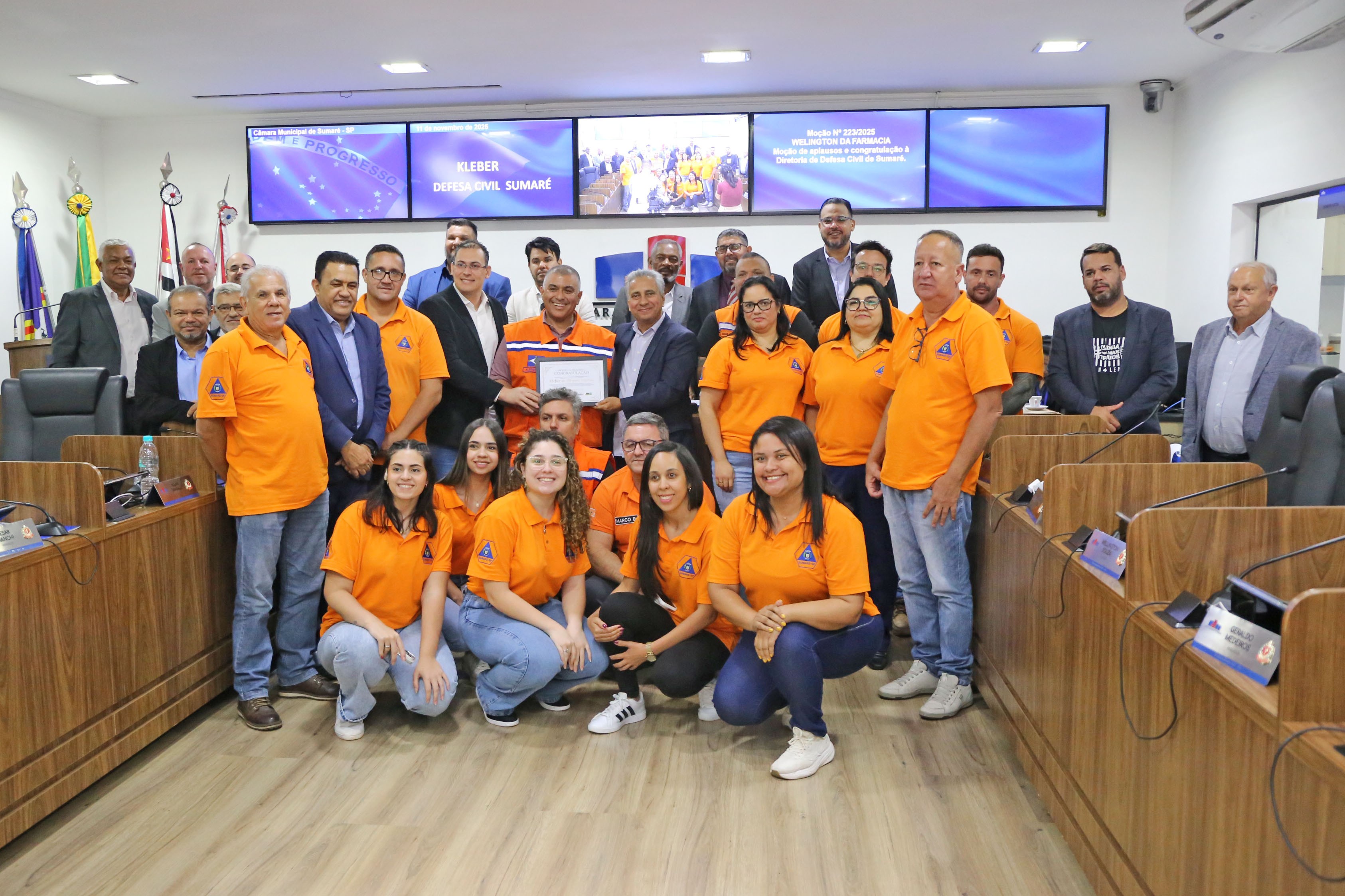 Defesa Civil de Sumaré é homenageada pela Câmara após atuação em temporal