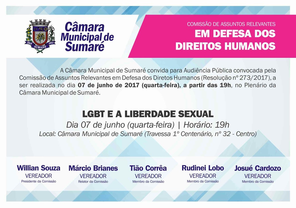 Comissão de Direitos Humanos discute LGBT e a Liberdade Sexual